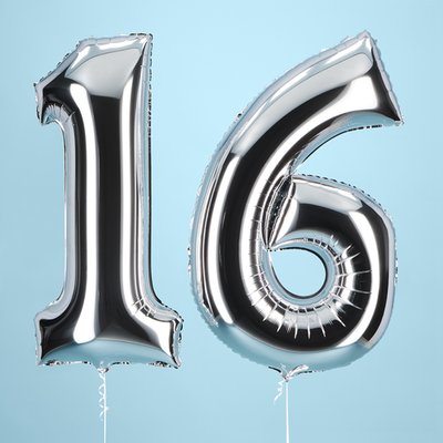 16th Giant Number Balloons
