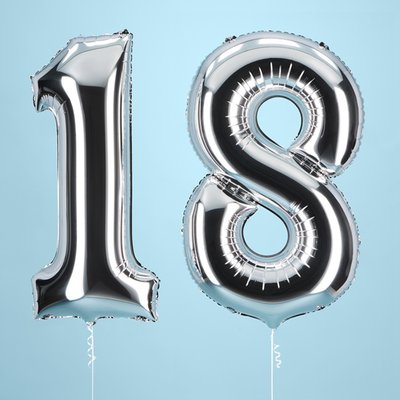18th Giant Number Balloons