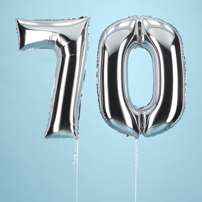 70th Giant Number Balloons