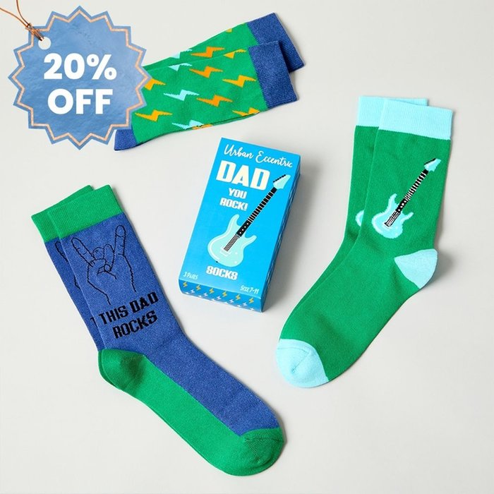 Dad You Rock Socks Gift Set