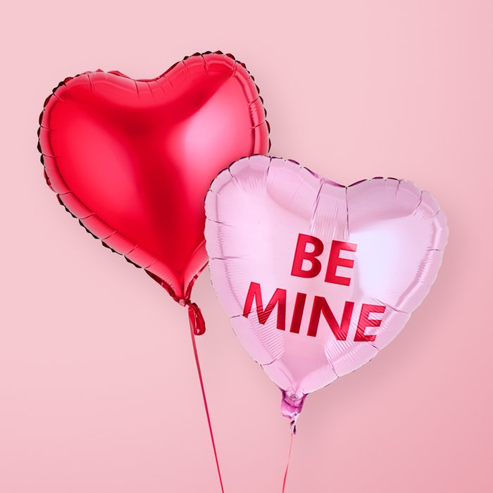 Be Mine Red Heart Balloon Duo 