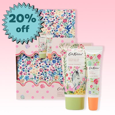 Cath Kidston Travel Pouch (Hand Cream 50ml & Lip Balm 10ml)