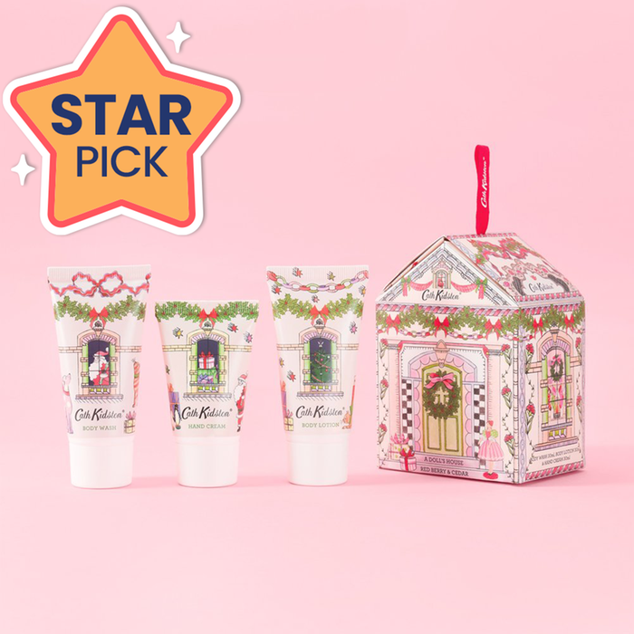 Cath Kidston A Doll's House Hand Cream 30ml, Body Wash 30ml, Body Lotion 30ml