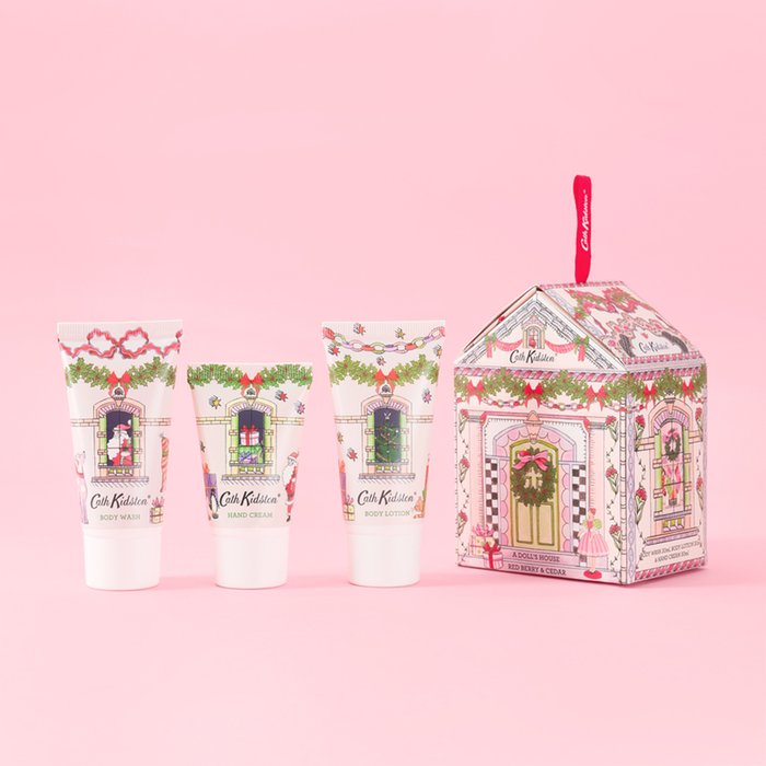 Cath Kidston A Doll's House Hand Cream 30ml, Body Wash 30ml, Body Lotion 30ml