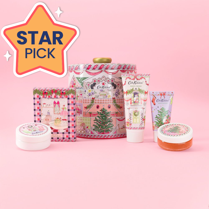 Cath Kidston Body Treats Tin Hand Cream 100ml, Body Lotion 50ml, Hand Balm 50ml, Hand Scrub 50ml, Bath Salts 3 x 20g