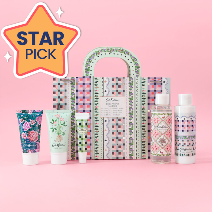 Cath Kidston - Body Pamper Handbag (Body Lotion 150ml, Body Wash 150ml, Hand Cream 2 x 50ml, Lip Balm 10ml)