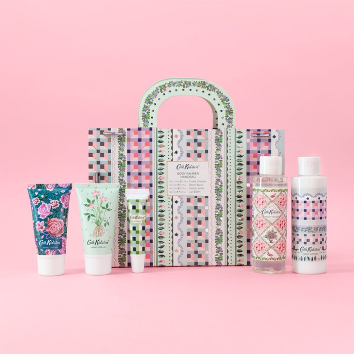 Cath Kidston - Body Pamper Handbag (Body Lotion 150ml, Body Wash 150ml, Hand Cream 2 x 50ml, Lip Balm 10ml)