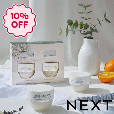 NEXT Country Luxe Set of 2 Face Masks and Satin Headband Set