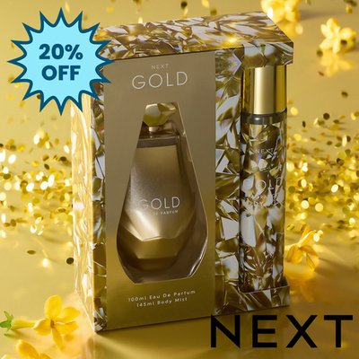 NEXT Gold 100ml Perfume and 145ml Body Mist Gift Set