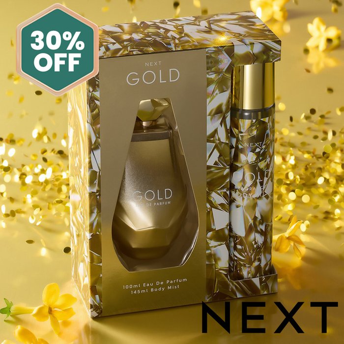 NEXT Gold 100ml Perfume and 145ml Body Mist Gift Set