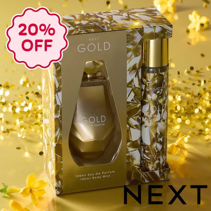 NEXT Gold 100ml Perfume and 145ml Body Mist Gift Set