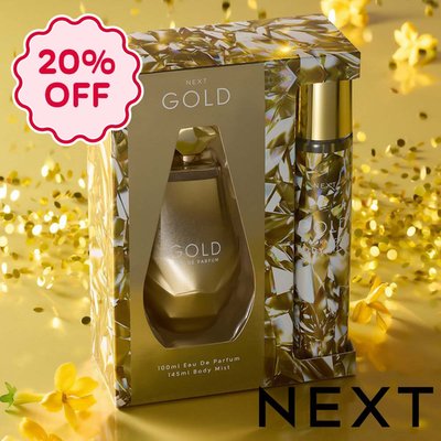 NEXT Gold 100ml Perfume and 145ml Body Mist Gift Set