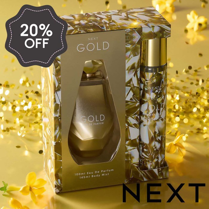 NEXT Gold 100ml Perfume and 145ml Body Mist Gift Set
