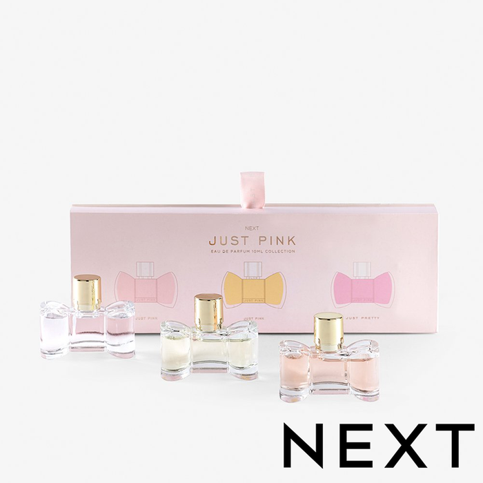 NEXT Set of 3 Just Pink 10ml Bow Shaped Perfume Set