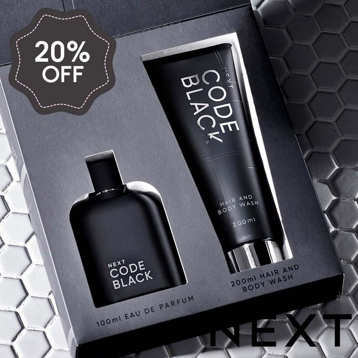 NEXT Code Black 100ml Eau De Parfum And Body Wash 200ml Gift Set