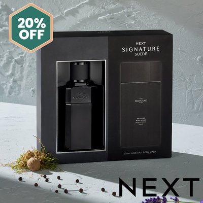 NEXT Signature Suede 100ml Eau de Parfum and 200ml Hair and Body Wash Gift Set