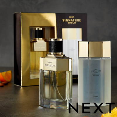 NEXT Signature Gold 100ml Eau De Parfum And 200ml Body Wash Gift Set