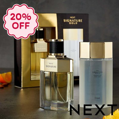 NEXT Signature Gold 100ml Eau De Parfum And 200ml Body Wash Gift Set