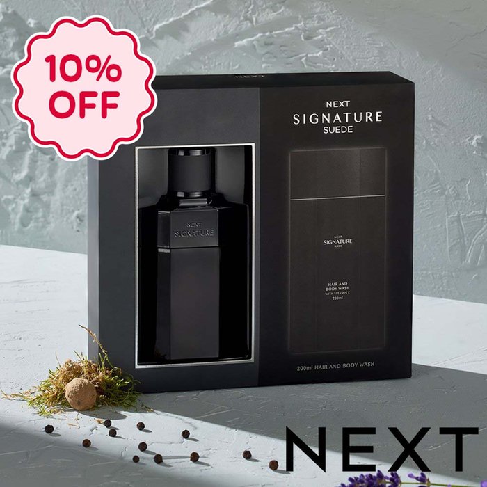 NEXT Signature Suede 100ml Eau de Parfum and 200ml Hair and Body Wash Gift Set