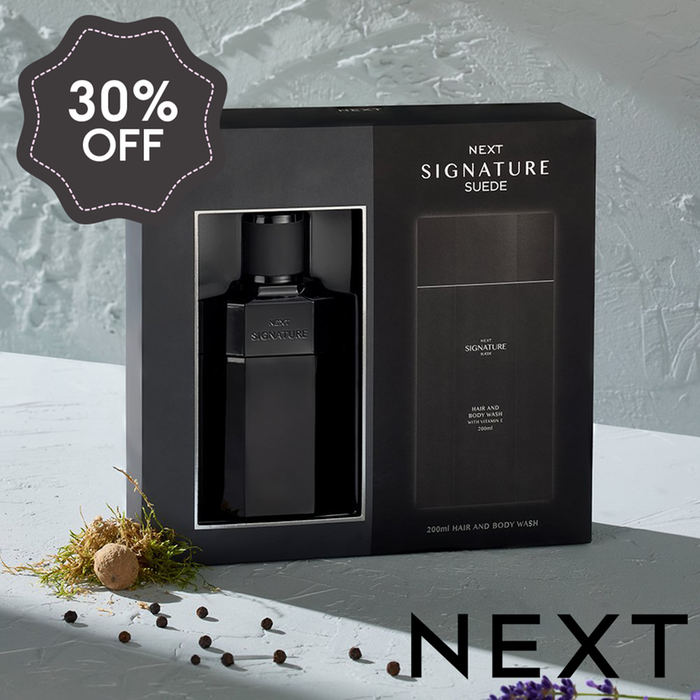 NEXT Signature Suede 100ml Eau de Parfum and 200ml Hair and Body Wash Gift Set