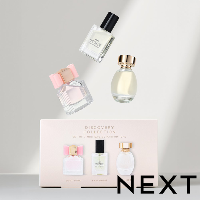 NEXT Set of 3 Just Pink, Eau Nude and Cashmere 10ml Perfume Gift Set