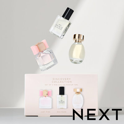 NEXT Set of 3 Just Pink, Eau Nude and Cashmere 10ml Perfume Gift Set