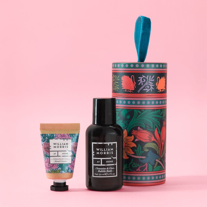 William Morris Bubble Bath & Hand Cream Festive Drum