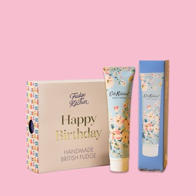 Cath Kidston Flowers Handcream 30ml & Happy Birthday Fudge Kitchen 