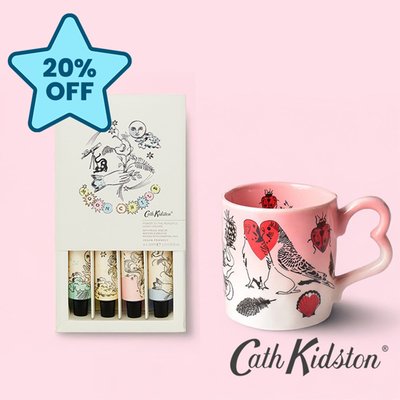 Cath Kidston Peacful Handcreams & Heart Mug Gift Set