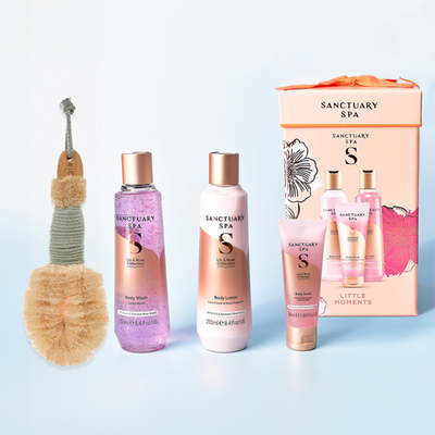 Sisal Body Brush & Sanctuary Spa Little Moments Gift Set