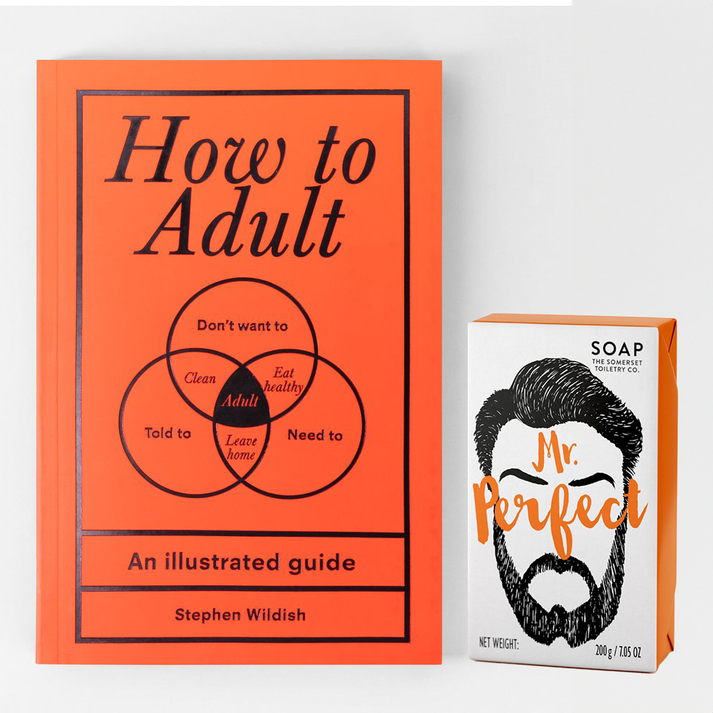 Moonpig How To Adult Handbook & Mr Perfect Soap