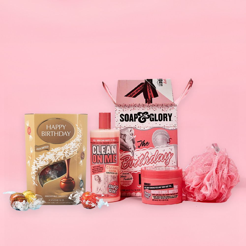 Soap & Glory Birthday Box Gift Set & Lindor Happy Birthday 200G