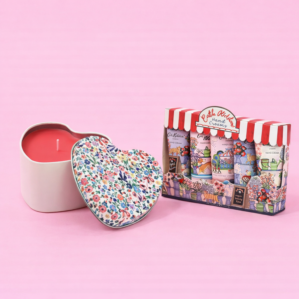 Heathcote & Ivory Cath Kidston Hand Cream Set & Love You Candle Gift Set