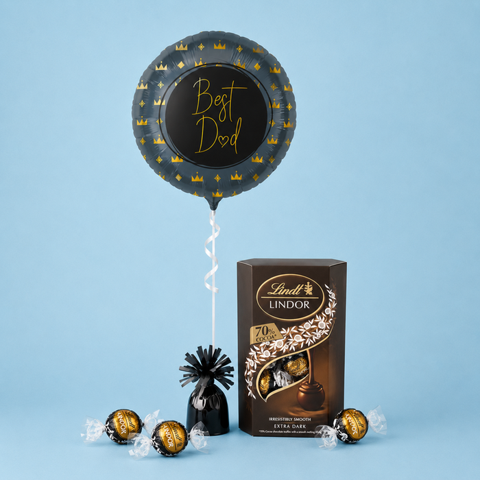 Best Dad Balloon & Lindt Dark Chocolates