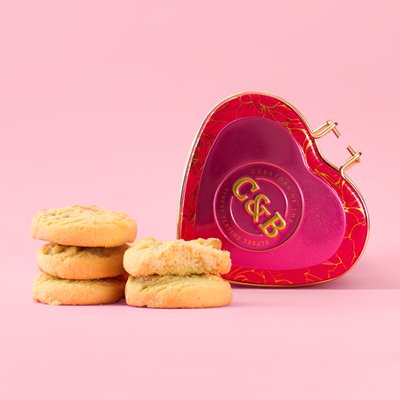 Cartwright & Butler With Love Shortbread Biscuits Heart Tin