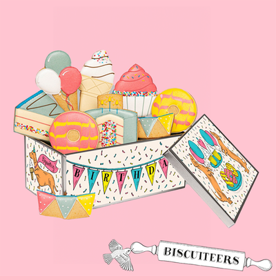 Biscuiteers Hand-Iced Birthday Treats Biscuit