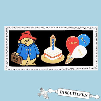 Biscuiteers Hand-Iced Paddington's  Birthday Biscuits
