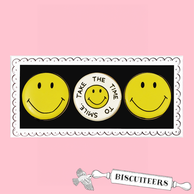 Biscuiteers Hand-Iced Smiley Biscuits