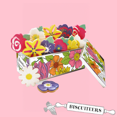 Biscuiteers Hand-Iced Bouquet Luxe Biscuit Tin