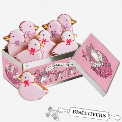 Biscuiteers Hand-Iced It's A Girl Biscuit Tin