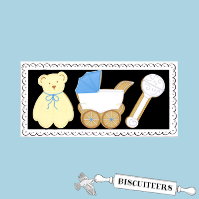 Biscuiteers Hand-Iced New Baby Biscuits 