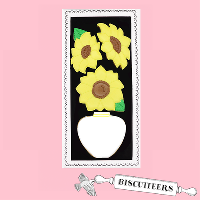 Biscuiteers Hand-Iced Sunflower Biscuits