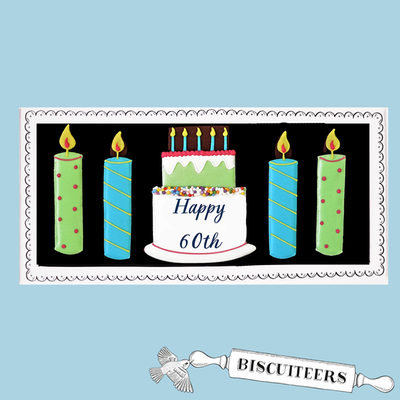 Biscuiteers Hand-Iced Happy 60th Birthday Surprise Biscuits 