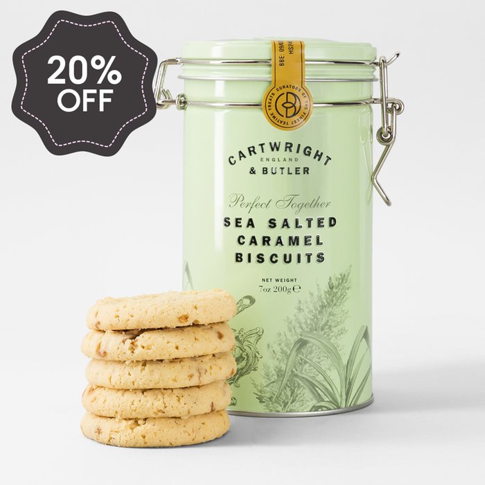 Cartwright & Butler Salted Caramel Biscuit Tin 200g
