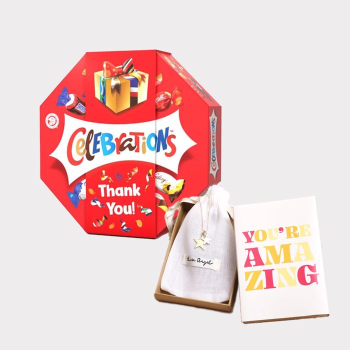 You're Amazing Double Star Necklace & Celebrations Centrepiece 'Thank you' 385g