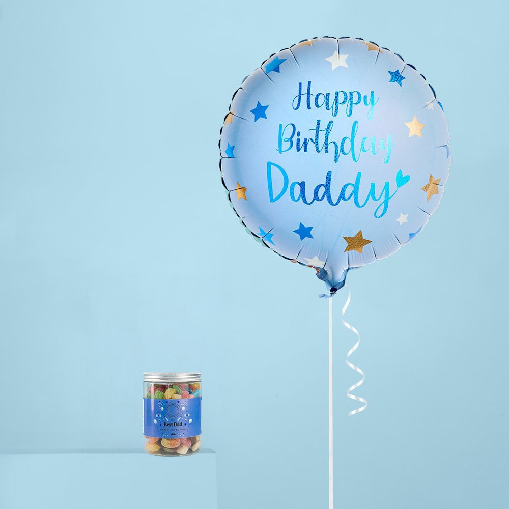Ask Mummy & Daddy Happy Birthday Dad Balloon & Best Sweets Gift Set