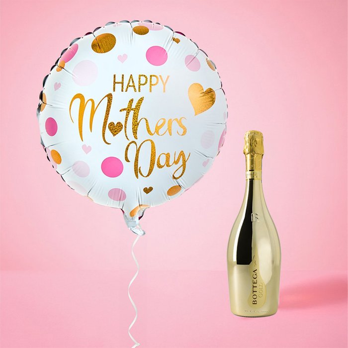 Happy Mother's Day Balloon & Bottega Gold 75cl Gift Set