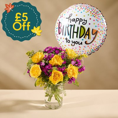 Bumble's Delight with Birthday Balloon Gift Set