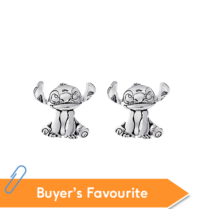 Disney Lilo & Stitch Silver plated Stitch Stud Earrings