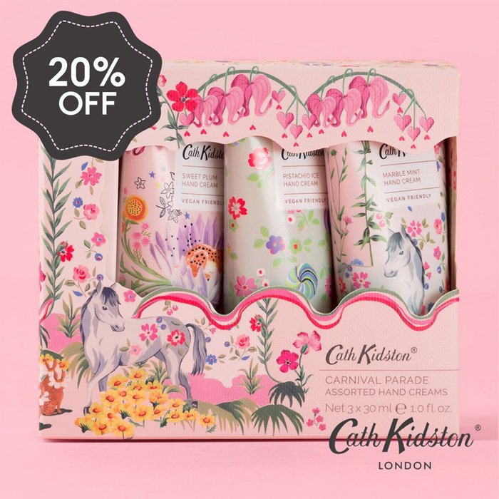 Cath Kidston Carnival Parade Floral Hand Cream Trio (3 x 30ml)